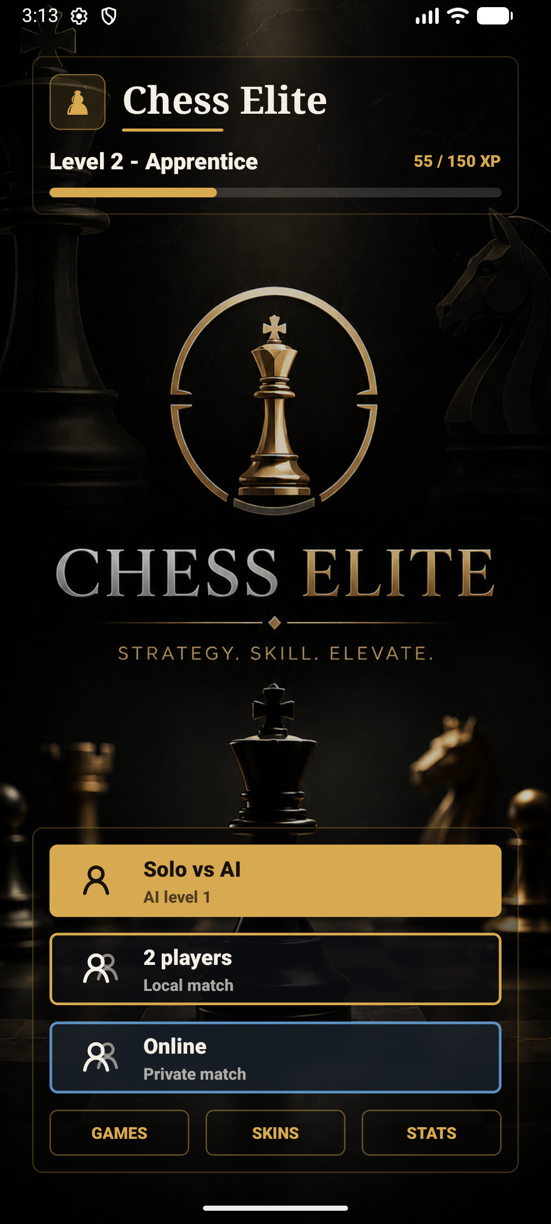 Chess Elite Android chess application